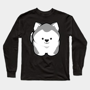 Husky Puppy Grey Long Sleeve T-Shirt